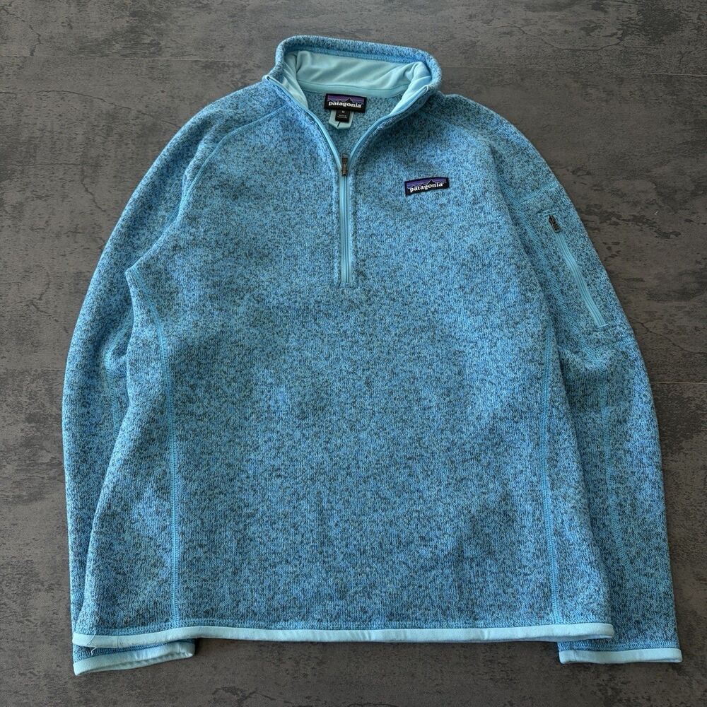 Patagonia Better Sweater Womens Medium Teal Green Full Zip Fleece Jacket Warm